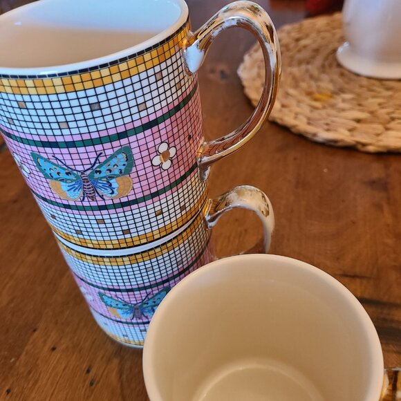 Anthropologie butterfly mugs x 6 - Picture 12 of 14